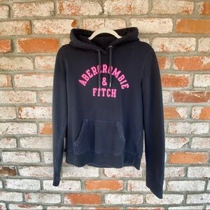 Abercrombie Navy Logo Hoodie